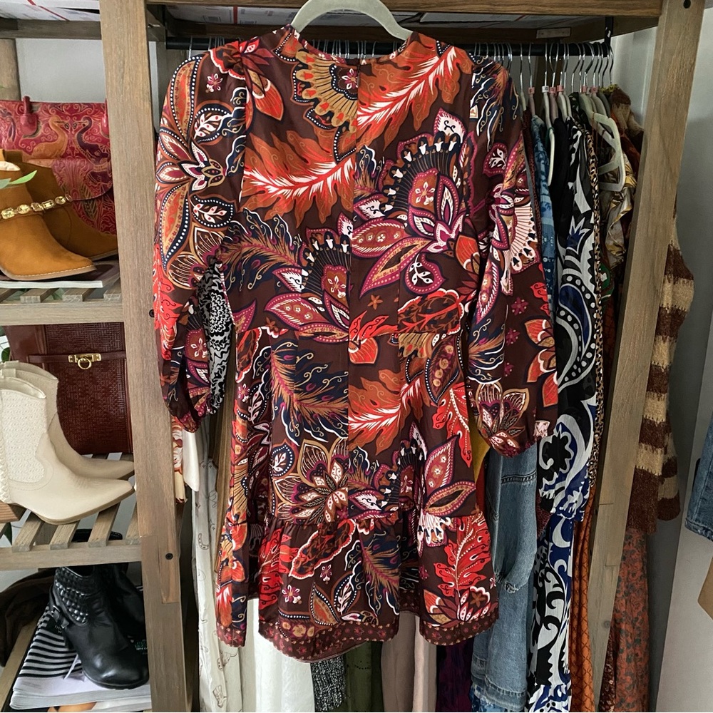 LOFT Multicolor Floral Mini Dress - Picture 6 of 13